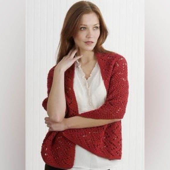 Herve Leger Sweaters - Herve Leger Burnt Orange Knit Shawl Poncho Cardigan Size XS